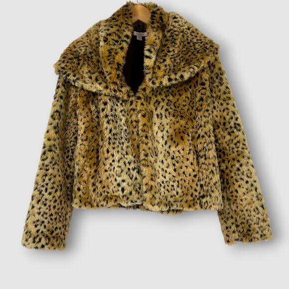 Y2k Fever Leopard Print Faux Fur Coat Women’s Size Small - Picture 1 of 6